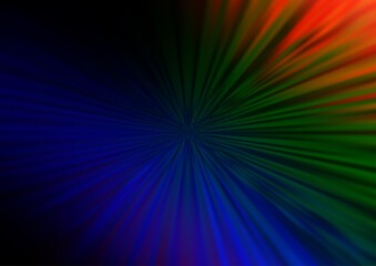 Fototapeta premium Dark Multicolor, Rainbow vector blurred and colored template.