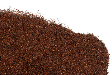 Pile of ground coffee