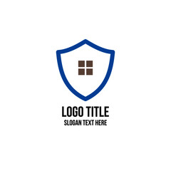 minimal protection logo concept for antivirus and security. 