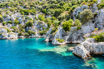 Simena sunken city in Kekova Island