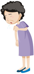 Obraz premium A woman having a cold