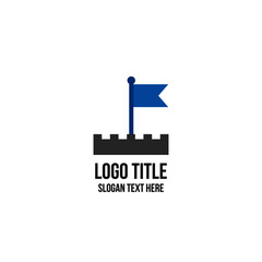 fort and flag concept of logo