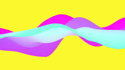 Abstract wavy background with modern gradient colors. Trendy liquid design. Motion sound wave. Vector illustration for banners, flyers and presentation.