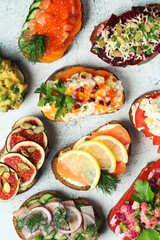 Smorrebrod is a traditional Scandinavian open-faced sandwich	