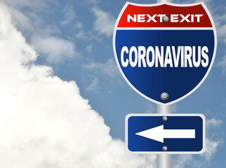 Coronavirus road sign
