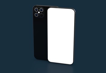 a digital smartphone device mobile phone 3d isolated