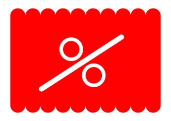 shopping voucher or Discount ticket icon Vector illustration