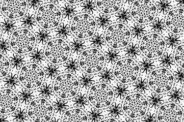 Ornament with elements of black and white colors.