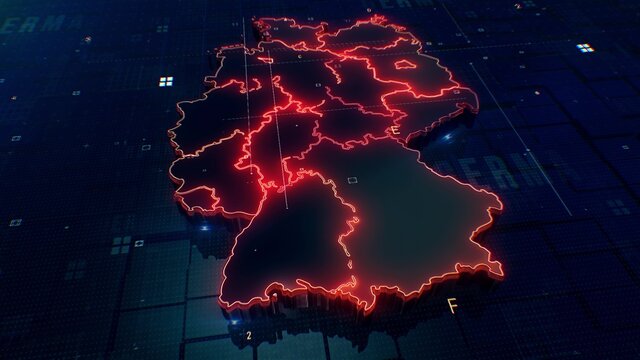 Germany map Digital background 