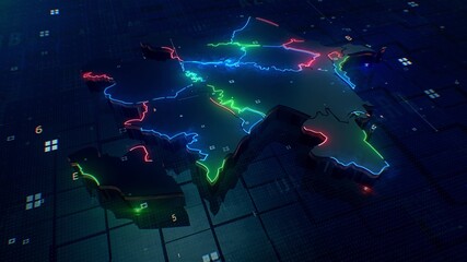 Azerbaijan map Digital background 