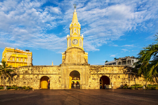 Historic Clock Tower Gate, Cartagena, Colombia