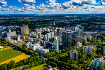 Fototapeta na wymiar Frankfurt aus der Luft | Luftbilder von Frankfurt am Main