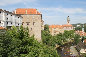 Fototapeta na wymiar Cesky Krumlov castle, panorama
