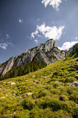 Naklejka premium cloudy Altenalp peak, Alpstein, Switzerland - landscape photography