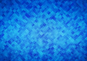 Light BLUE vector template with crystals, rectangles.