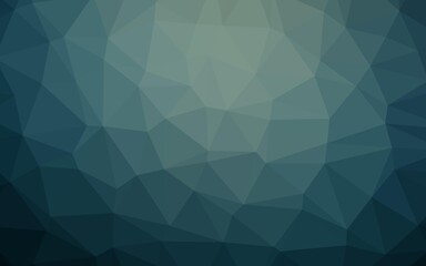 Dark Blue, Green vector abstract polygonal texture.