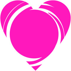 ILLUSTRATION COLORFUL HEART LOVE ICON LOGO DESIGN VECTOR. GOOD FOR GREETING CARDS HAPPY VALENTINES DAY