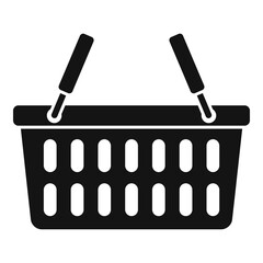 Commerce shop basket icon, simple style