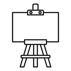 Education easel icon, outline style