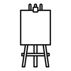 Easel poster icon, outline style
