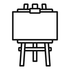 Artist easel icon, outline style