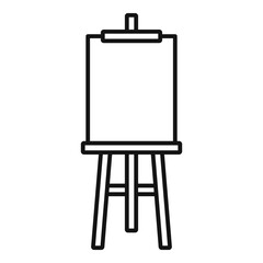 Board easel icon, outline style