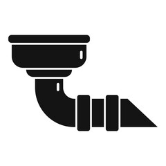 Construction gutter icon, simple style