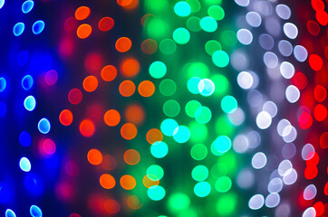 Naklejka premium Background of different color blurred light spots