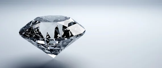 Fotobehang Edelsteen Brilliant cut diamond, precious gem jewelry  © Photocreo Bednarek