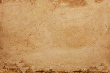 Paper aged by time with a textured damaged surface