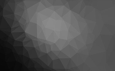 Dark Silver, Gray vector polygon abstract layout.