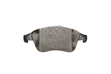 New front brake pad, isolated on a white background with a clipping path, visible brake lining of...