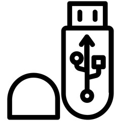 
Flash drive used to keep data, a memory stick
