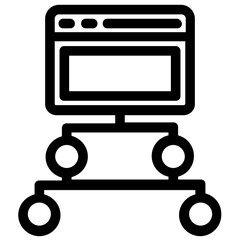 
A server processes requests and delivers data over a network connection, server network 
