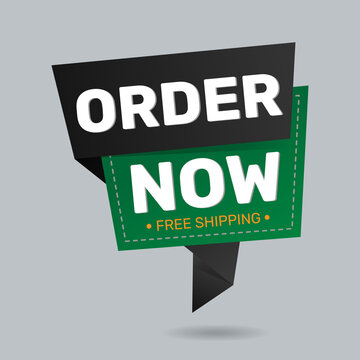 Order now promotional banner. -  Vector.