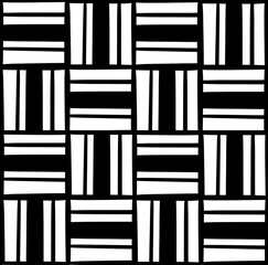 Black and white rhythmic seamless pattern. Vector illustration