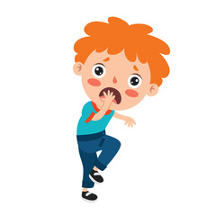 Poses And Expressions Of A Funny Boy