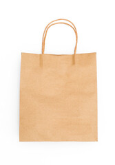 paper shopping bags on white background