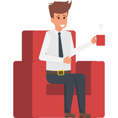 
Businessman having coffee break, he is sitting on sofa and holding cup of tea

Businessman having coffee break, he is sitting on sofa and holding cup of tea
