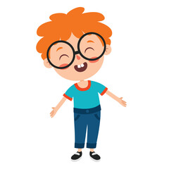 Poses And Expressions Of A Funny Boy