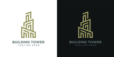 Real estate building tower logo