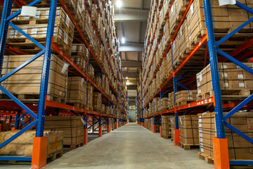 warehouse located inside the factory close-up. © bahadirbermekphoto