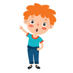 Poses And Expressions Of A Funny Boy