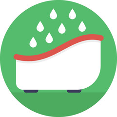 
Bathtub design icon for shower, bathing and spa
