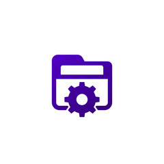 folder settings icon on white