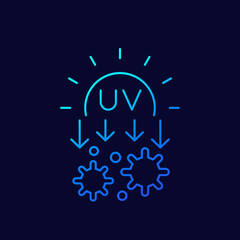 Obraz premium UV light for disinfection linear icon