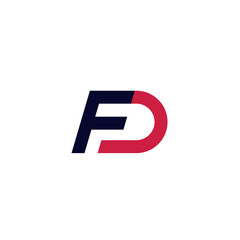 FD letters logo design, vector