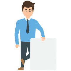 
A businessman or marketing consultant giving business presentation
