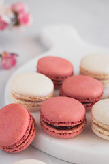 Raspberry and Vanilla French Macarons
