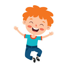 Poses And Expressions Of A Funny Boy